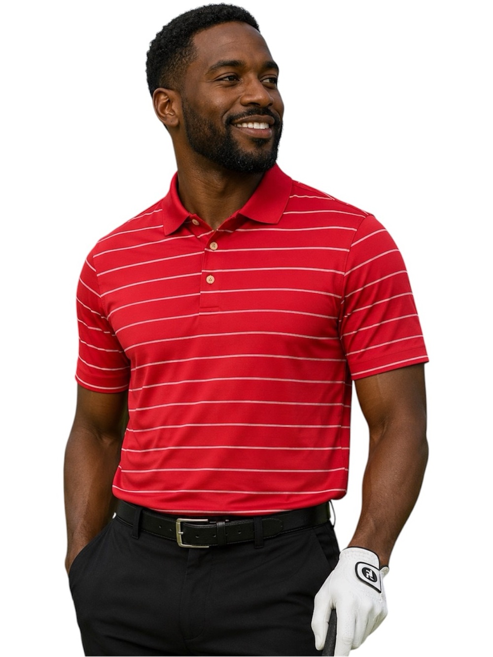 Nike Tour Performance Dri-Fit  Golf Polo Shirt Men’s XL Red Striped Activewear